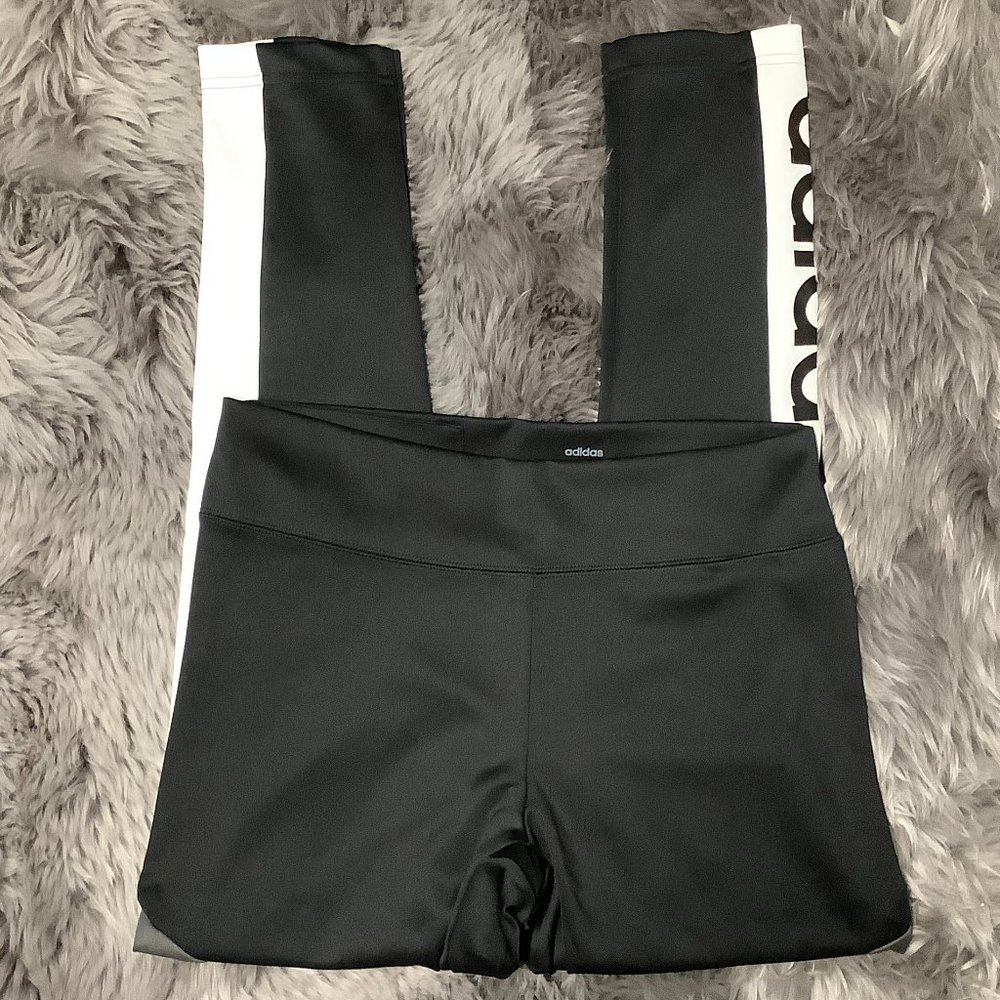 Adidas Women's Black & Grey 7/8 Length Leggings / Various Sizes - Picture 3 of 4